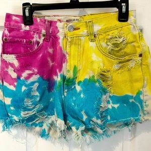 Levi’s 505 regular fit vintage tie dyed shorts size 32